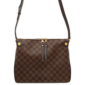 Louis Vuitton Damier Duomo Hobo Shoulder Bag Canvas Ebene Brown Leather